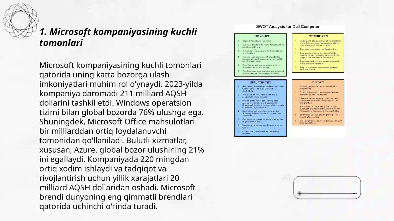 Microsoft kampaniyasining swot tahlili 3