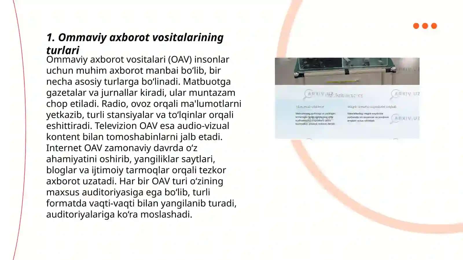 Ommaviy axborot vosigalari va reklama: usullar munosabatlarni tartibga solish 3