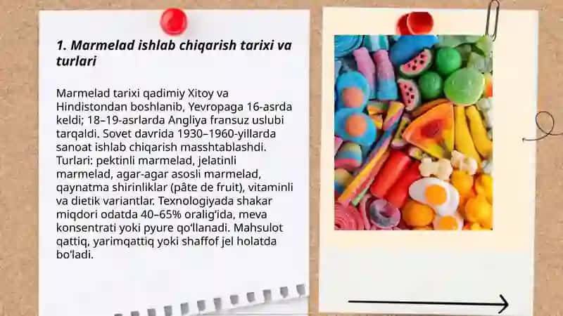 Marmelad ishlab chiqarish texnologiyasi 3