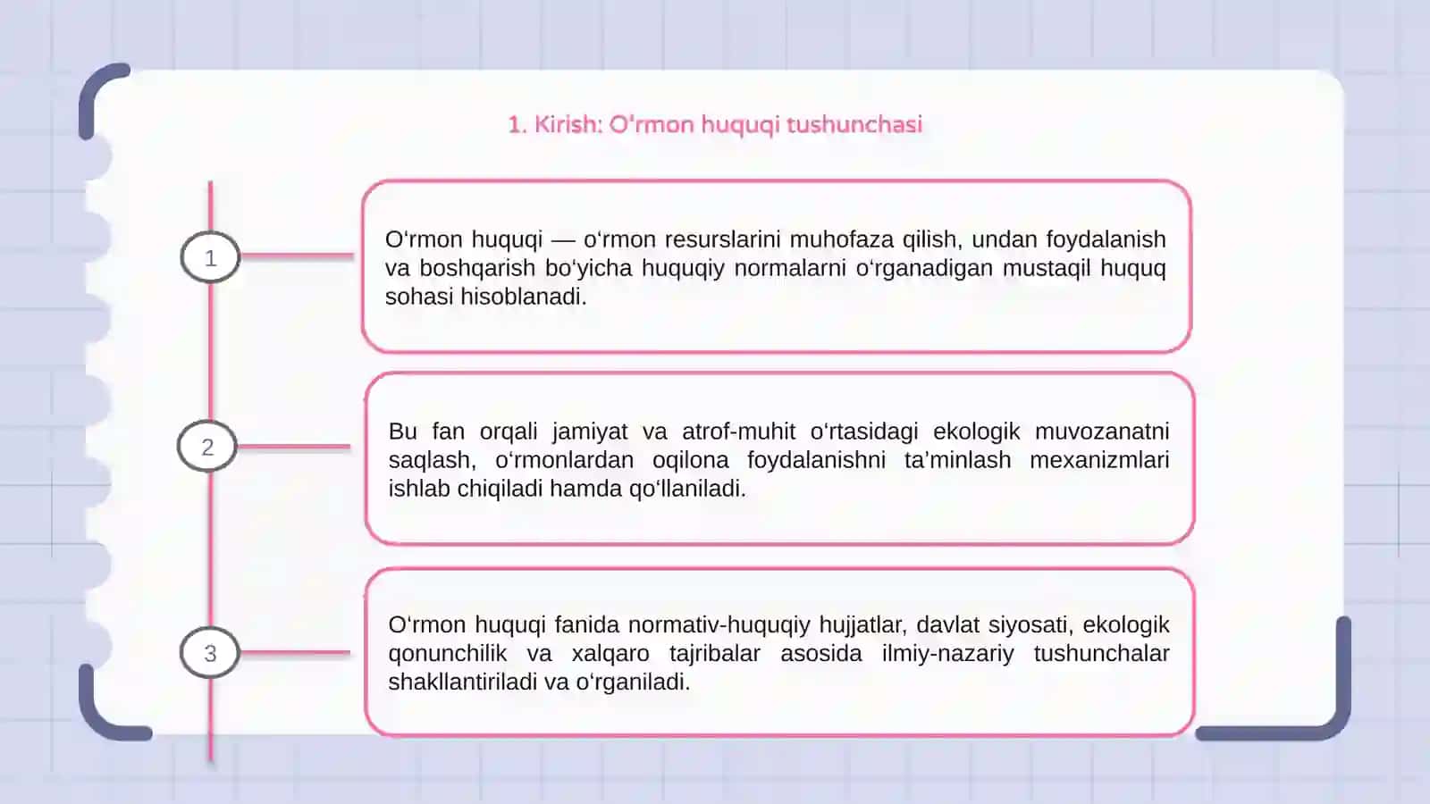 O‘rmon huquqi fanidan 3