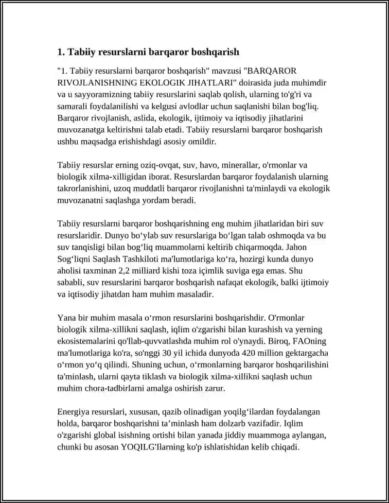 BARQAROR RIVOJLANISHNING EKOLOGIK JIHATLARI 3