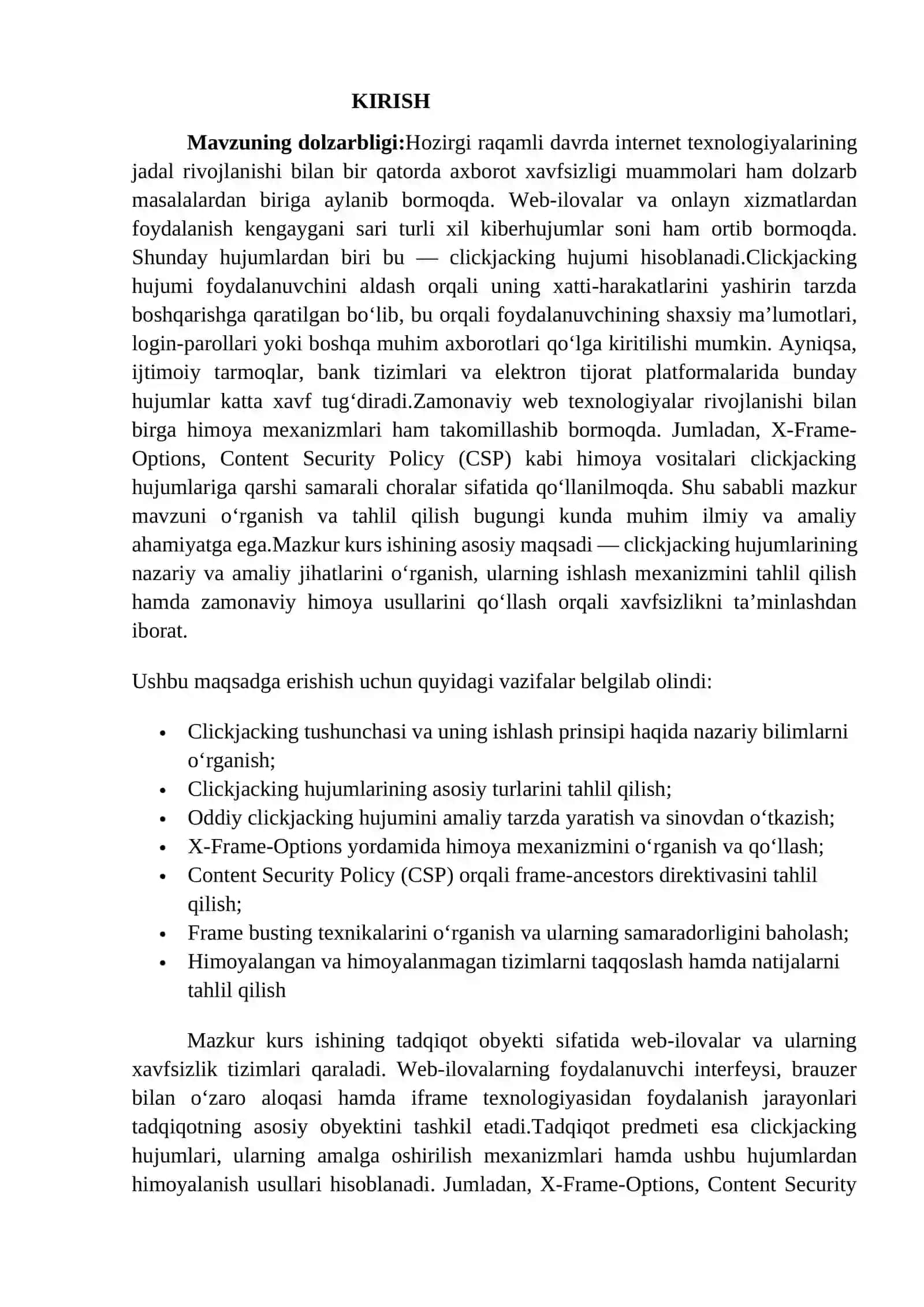 Clickjacking hujumlari va frame busting texnikalari 3