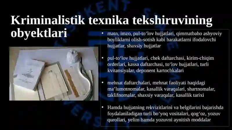 Hujjatlarni kriminalistik texnik tekshirish 3