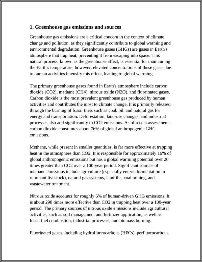 Greenhouse Gas Emissions and Sources 3