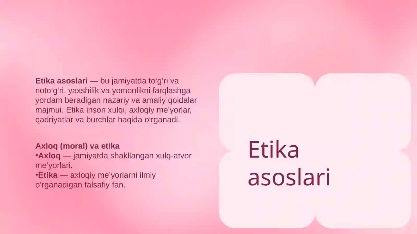 Etika asoslari 3