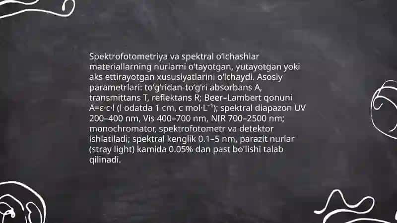 Optik oʻlchashlar 3