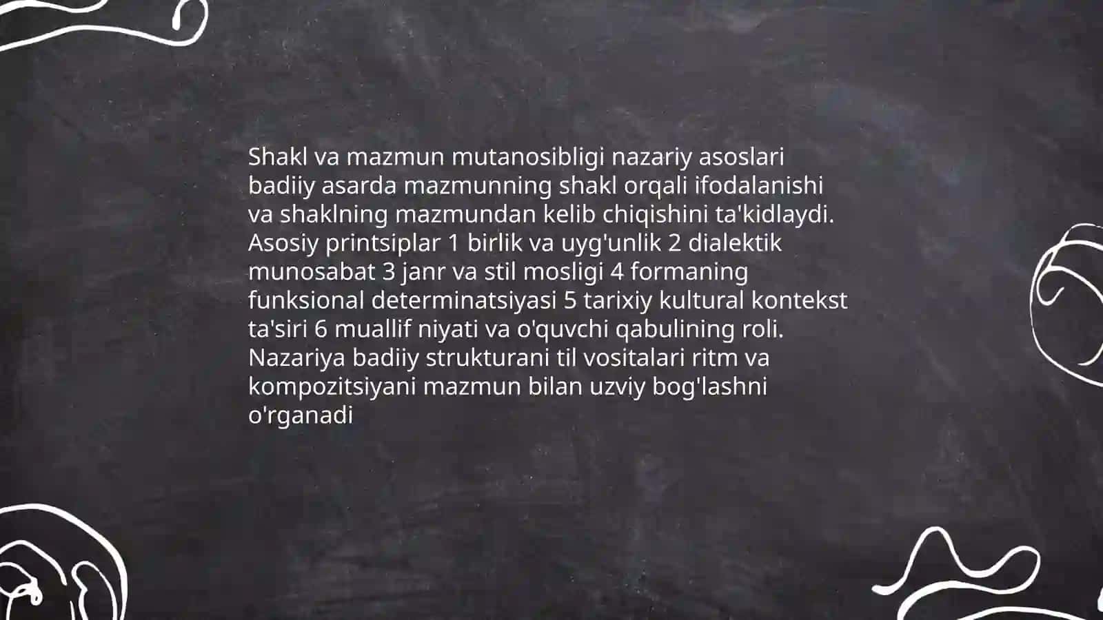 Shakl va mazmun mutanosibligi nazariy asoslari 3
