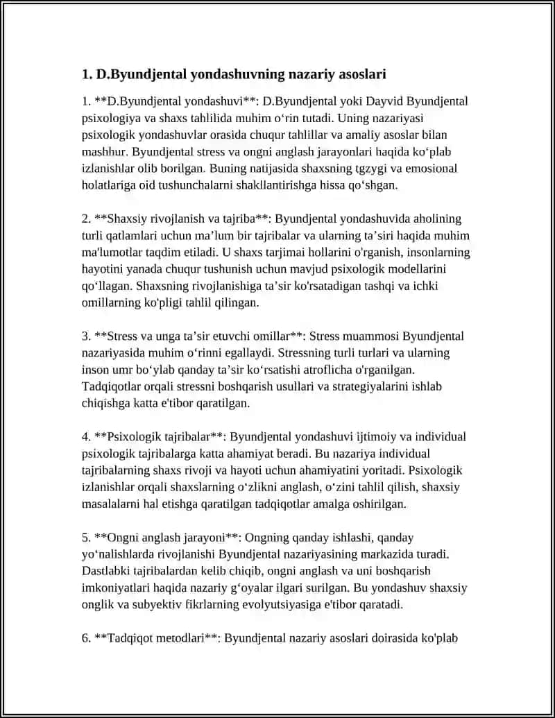 D.Byundjental Yondashuv 3