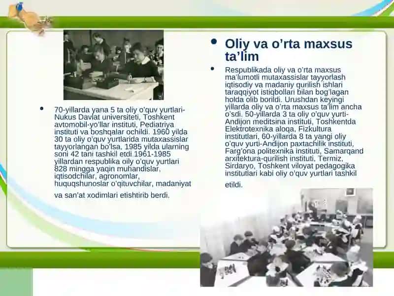 O`zbekiston 50-80 yillarida iqtisodiy va ma’naviy hayot turg`unlik holatlari va sabablari 3