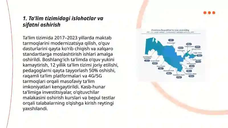 Ta'lim tizimidagi islohotlar va sifatni oshirish 3