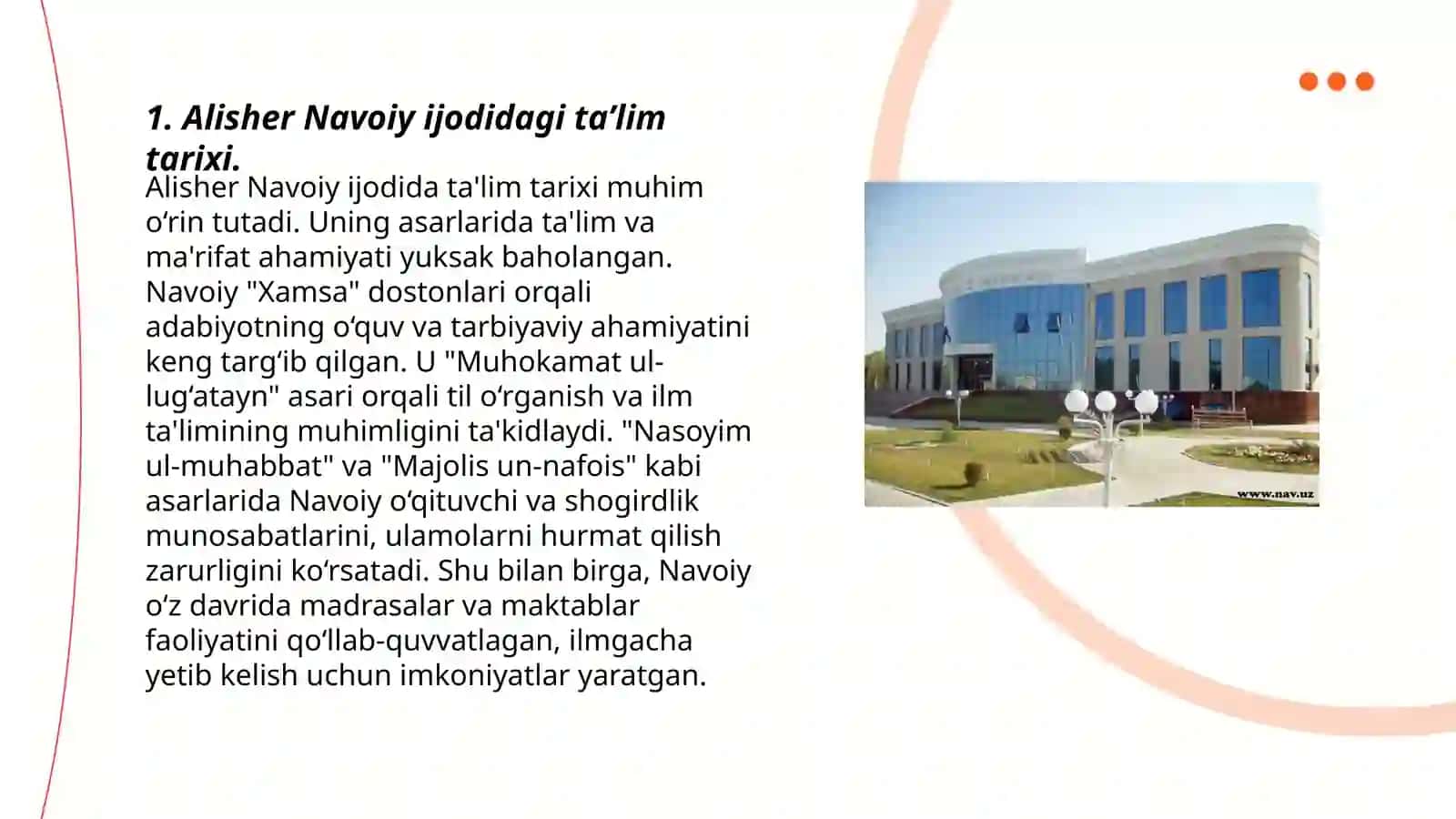 Alisher Navoiy va Gulxaniy ijodida ta’lim-tarbiya masalalari bo’yicha 3
