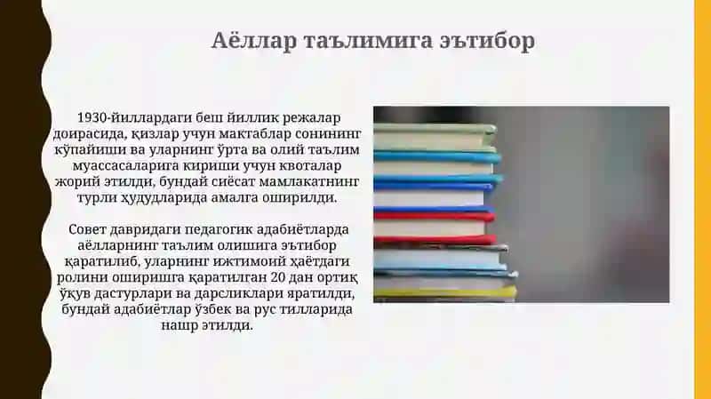 1924-1991 йилларда О‘збекистонда таълим тизими ва педагогик фикрлар ривожи 3