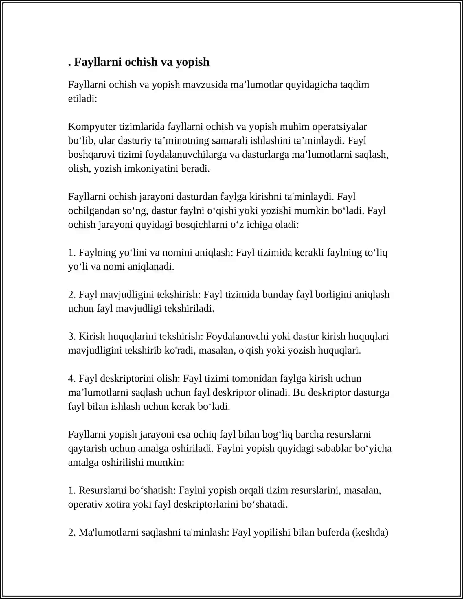 PYTHON DASTURLASH TILIDA FAYLLAR BILAN ISHLASH 3