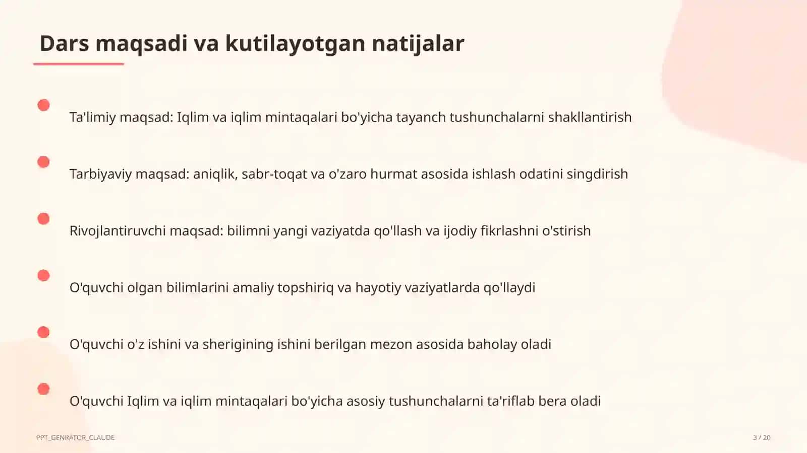 Iqlim va iqlim mintaqalari (6-sinf) 3
