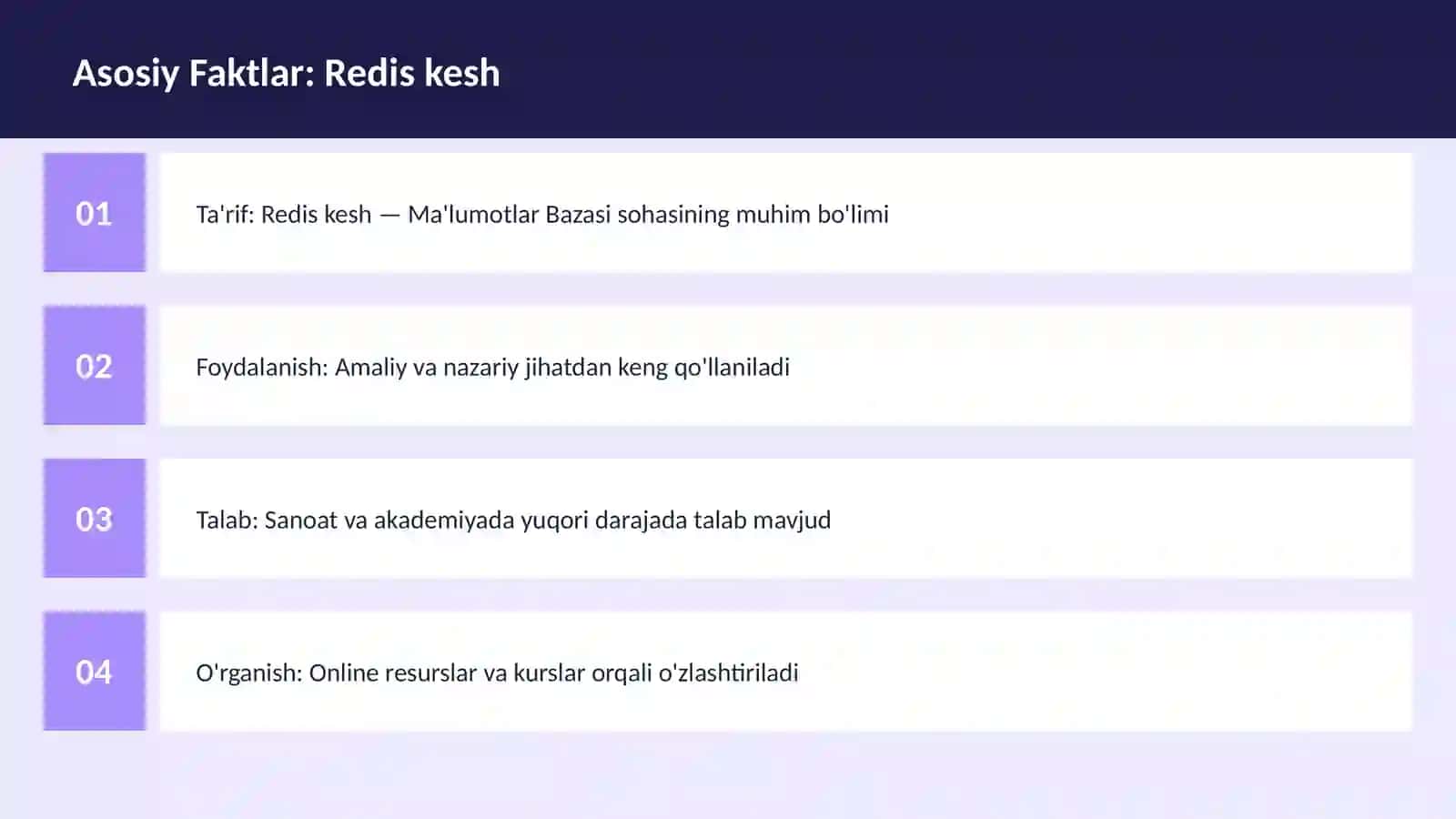 Mavzuga Kirish — Redis kesh 3