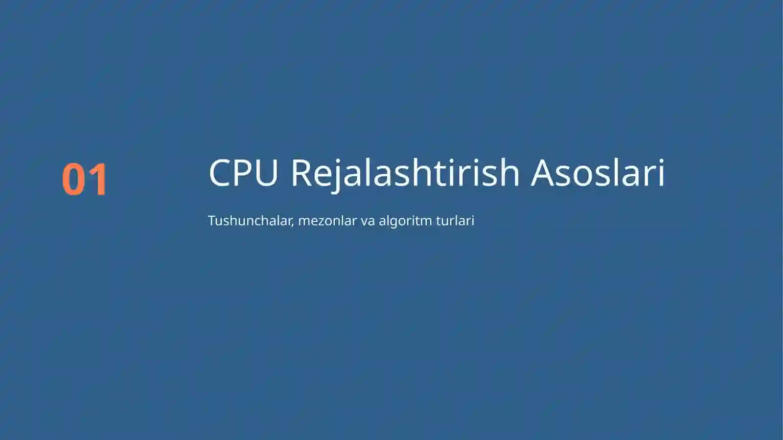 Rejalashtirish Algoritmlari 3