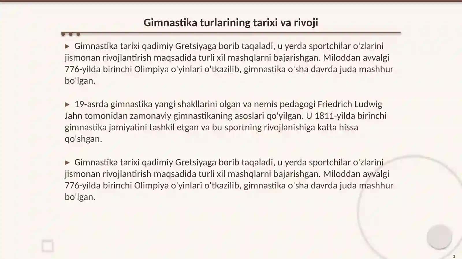 Gimnastika turlari haqida 3