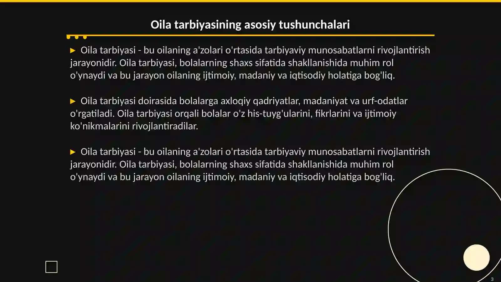 Oila tarbiyasi 3