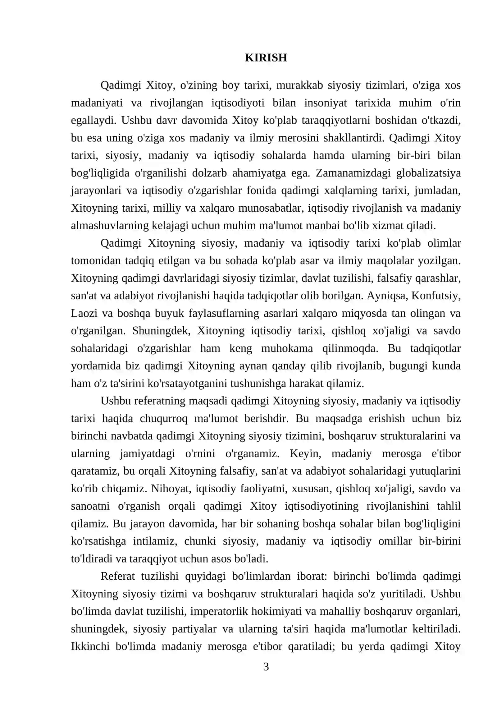 Qadimgi Xitoyning siyosiy, madaniy va iqtisodiy tarixi 3