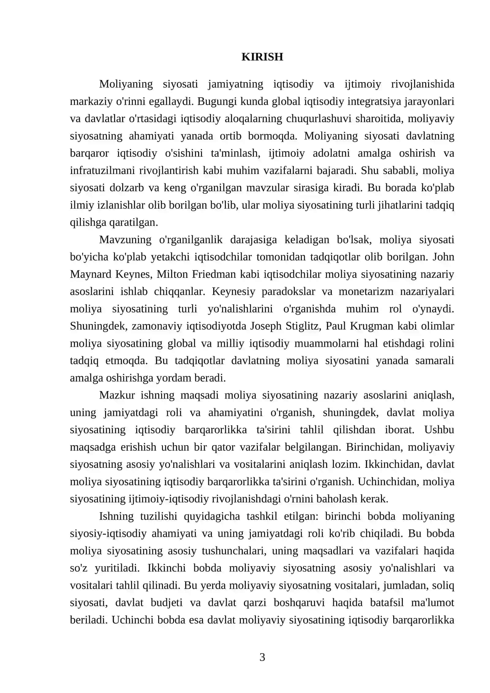 Moliyaning siyosati 3