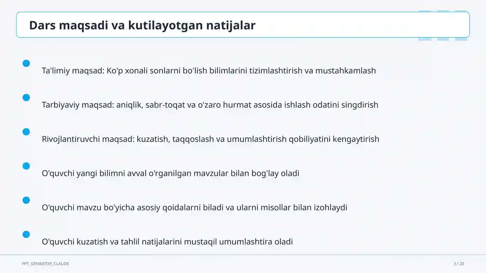 Ko'p xonali sonlarni bo'lish (4-sinf) 3