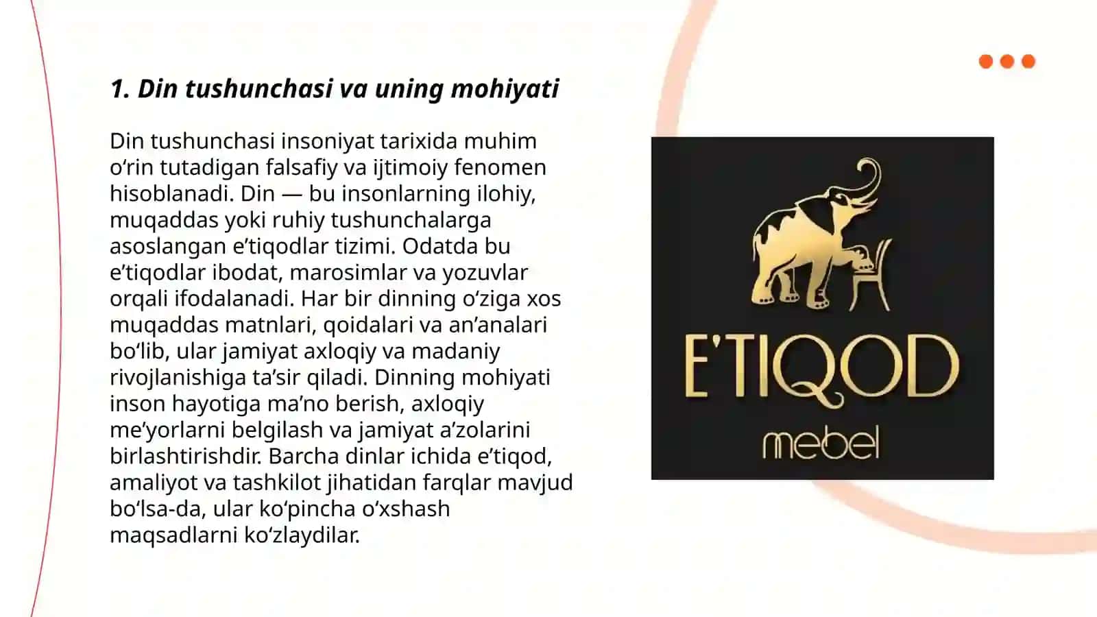 Din va etiqod 3