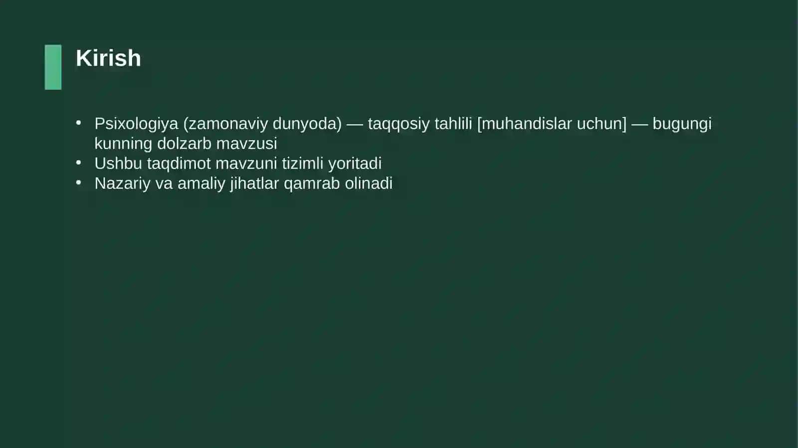 Psixologiya (zamonaviy dunyoda) — taqqosiy tahlili [muhandislar uchun] 3