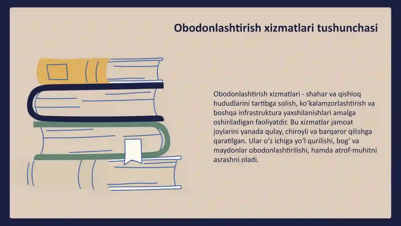 Obodonlashtirish xizmatlari tushunchasi 3