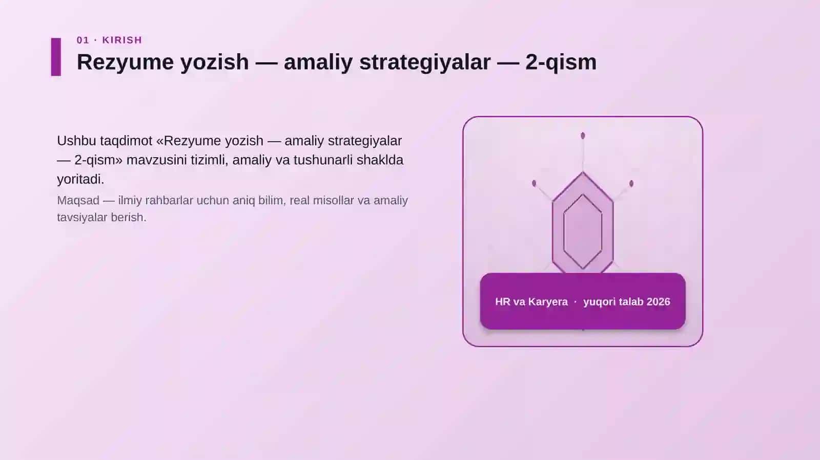 Rezyume yozish — amaliy strategiyalar — 2-qism 3