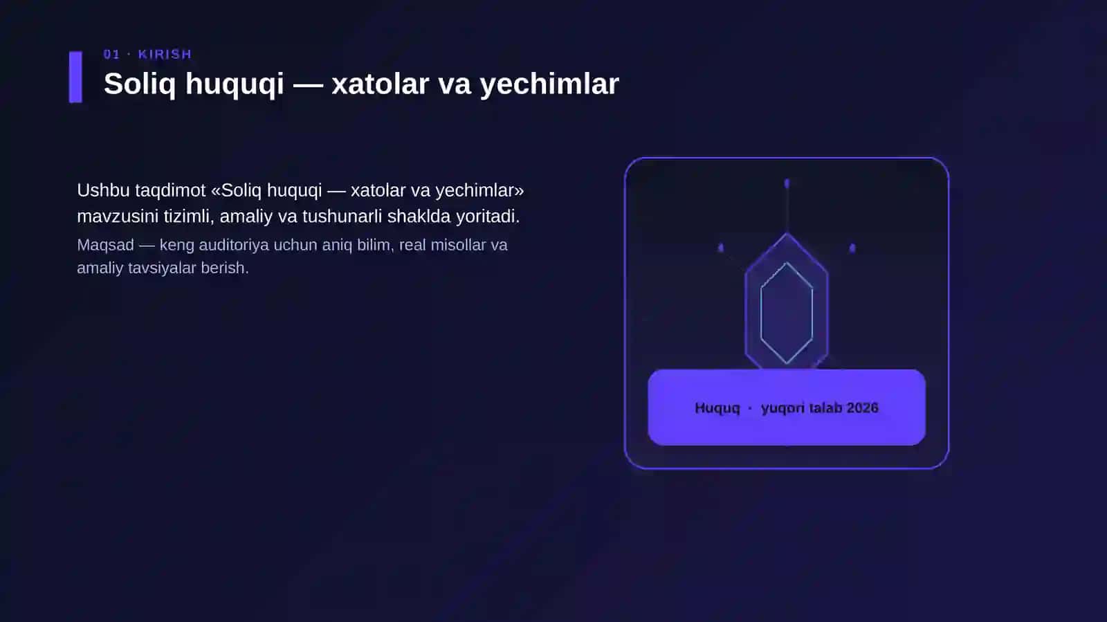 Soliq huquqi — xatolar va yechimlar 3