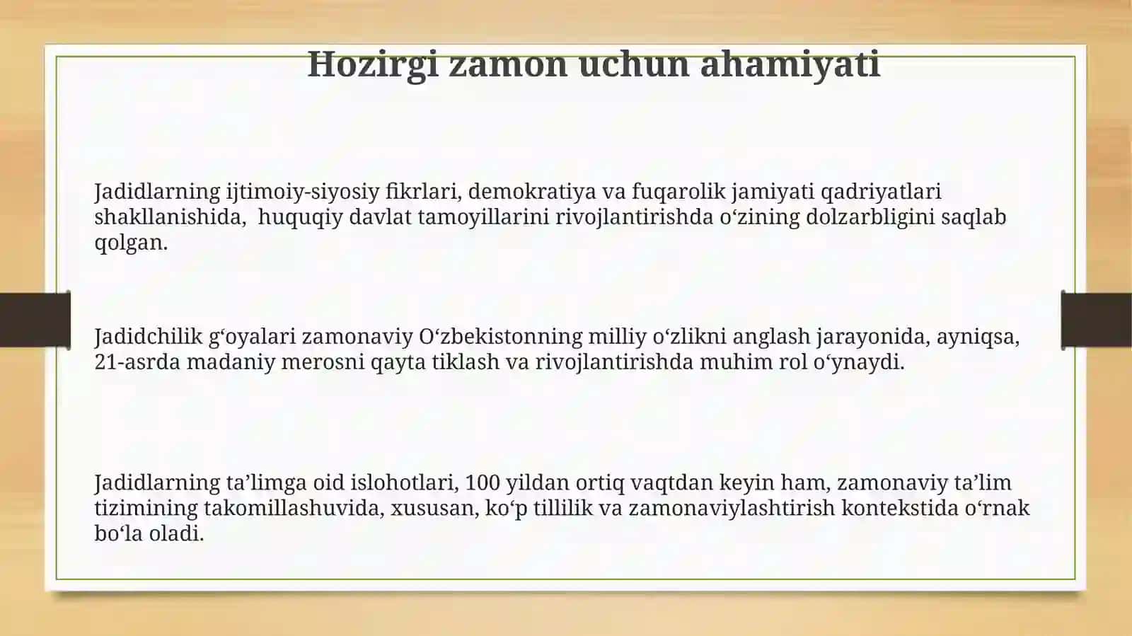 Jadidma'rifatparvarlariningoʻlkahayotidatutganoʻrnimunavvarqoriavloniy 3