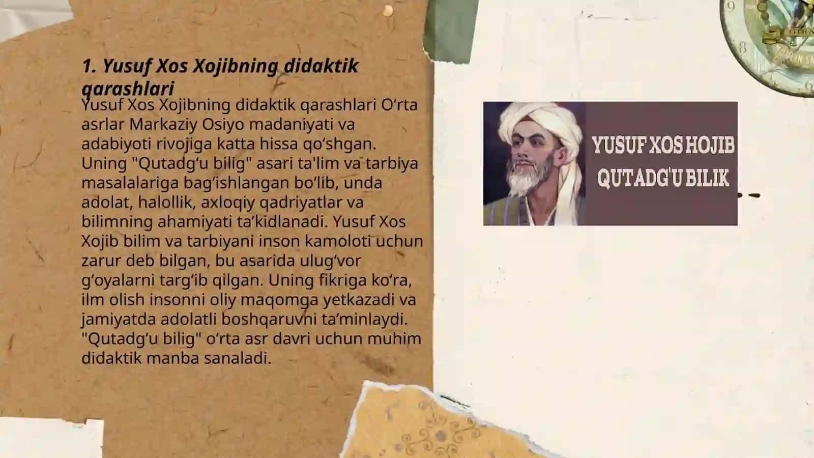 Yusuf Xos Xojibning didaktik qarashlari 3