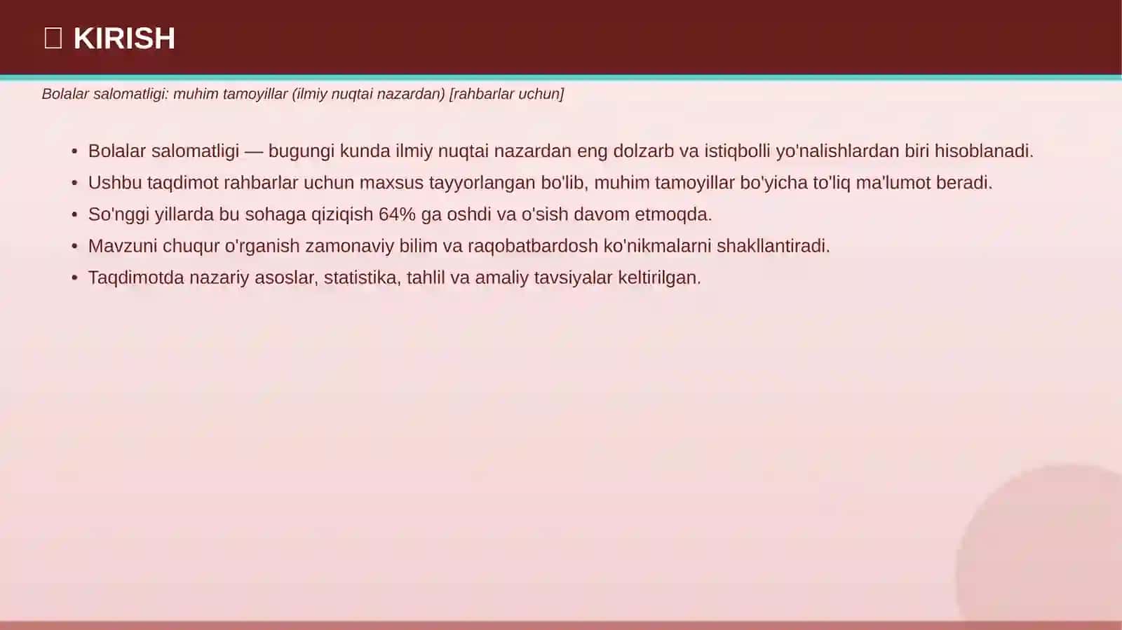 BOLALAR SALOMATLIGI 3