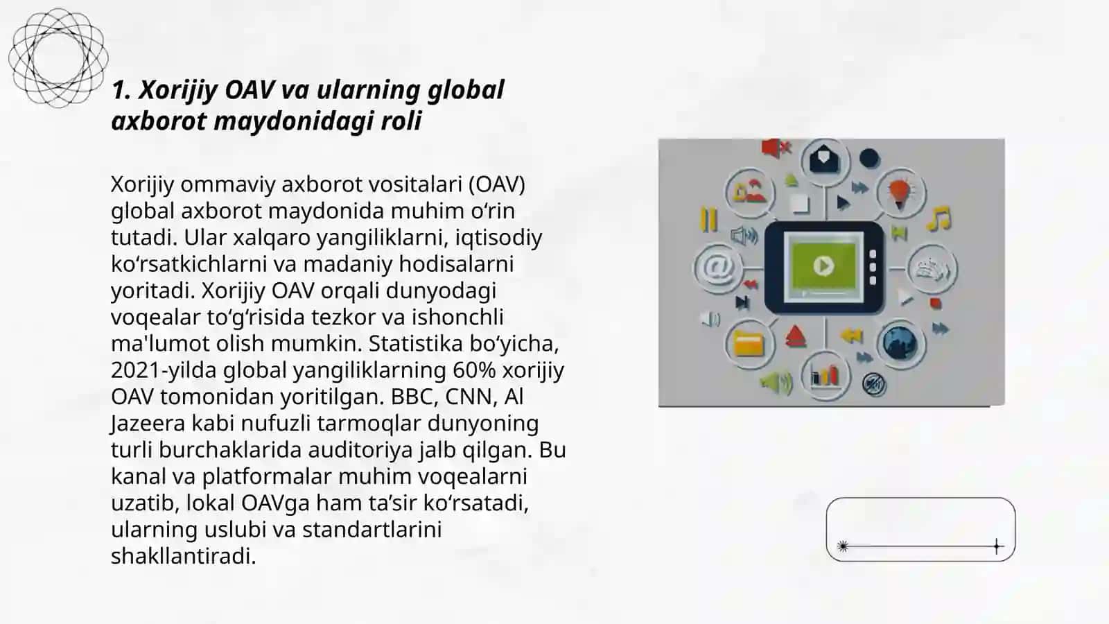 Xorijiy ommaviy axborot vositalarini media zamondagi o‘rni 3