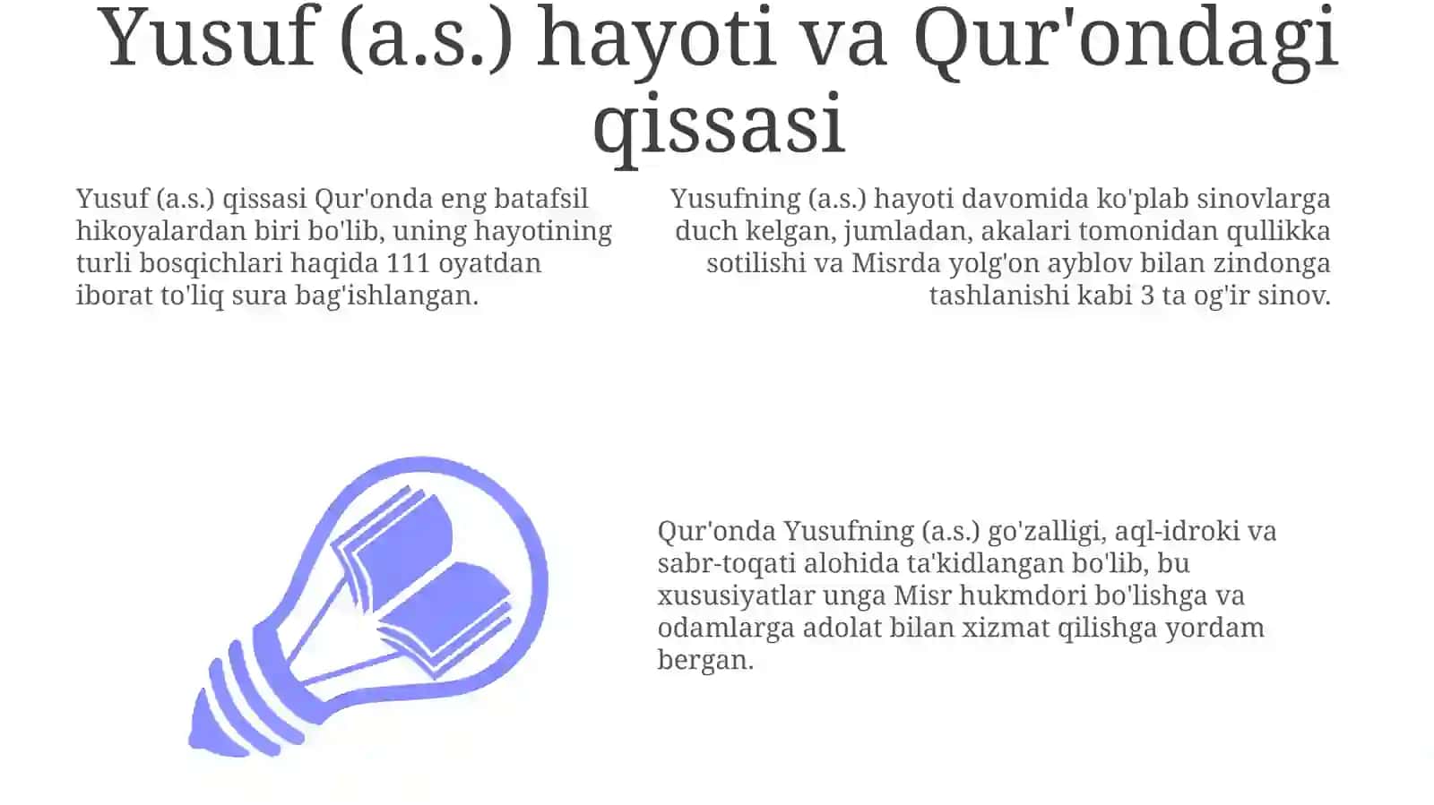Yusuf alayxissalom 3