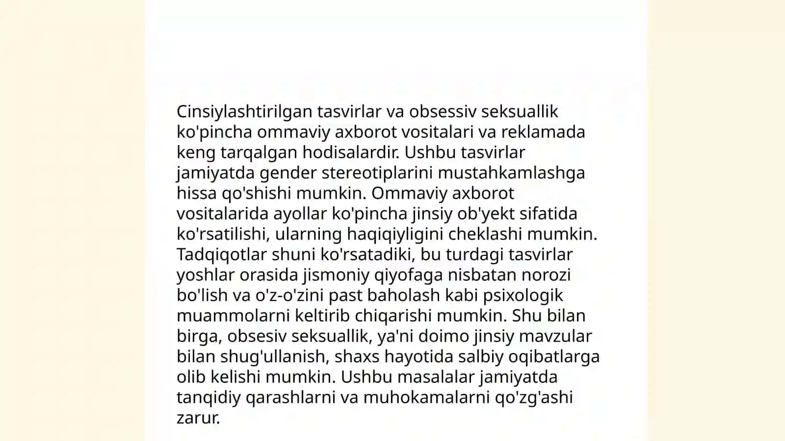 Ommaviy madaniyatning g'ayriaxloqiy ko'rinishlari 3