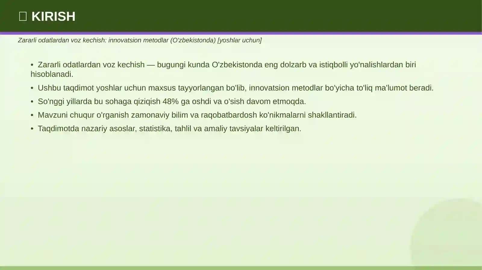 Zararli odatlardan voz kechish: innovatsion metodlar 3
