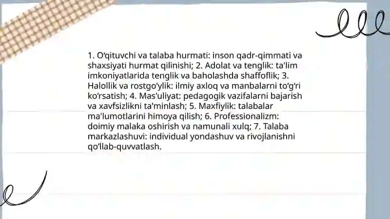 Pedagogik faoliyatda deontologik talablar 3