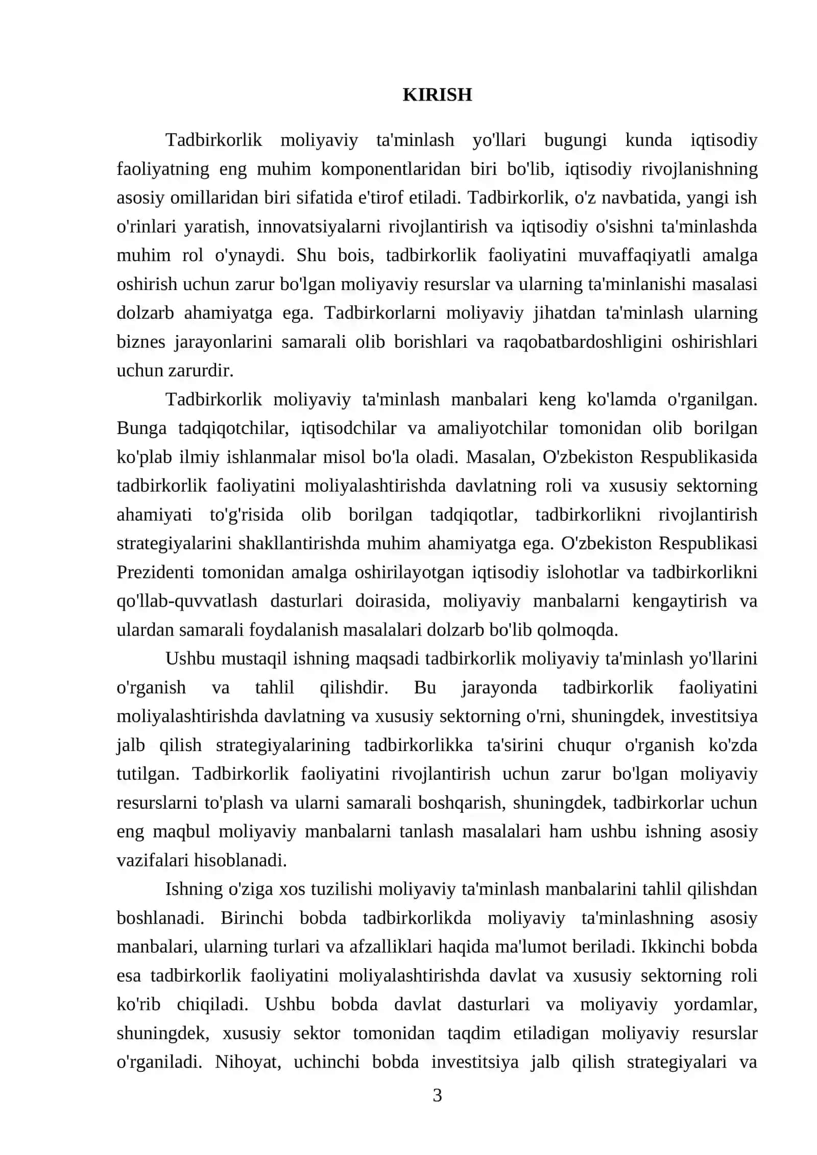 Tadbirkorlik moliyaviy ta'minlash yo'llari 3