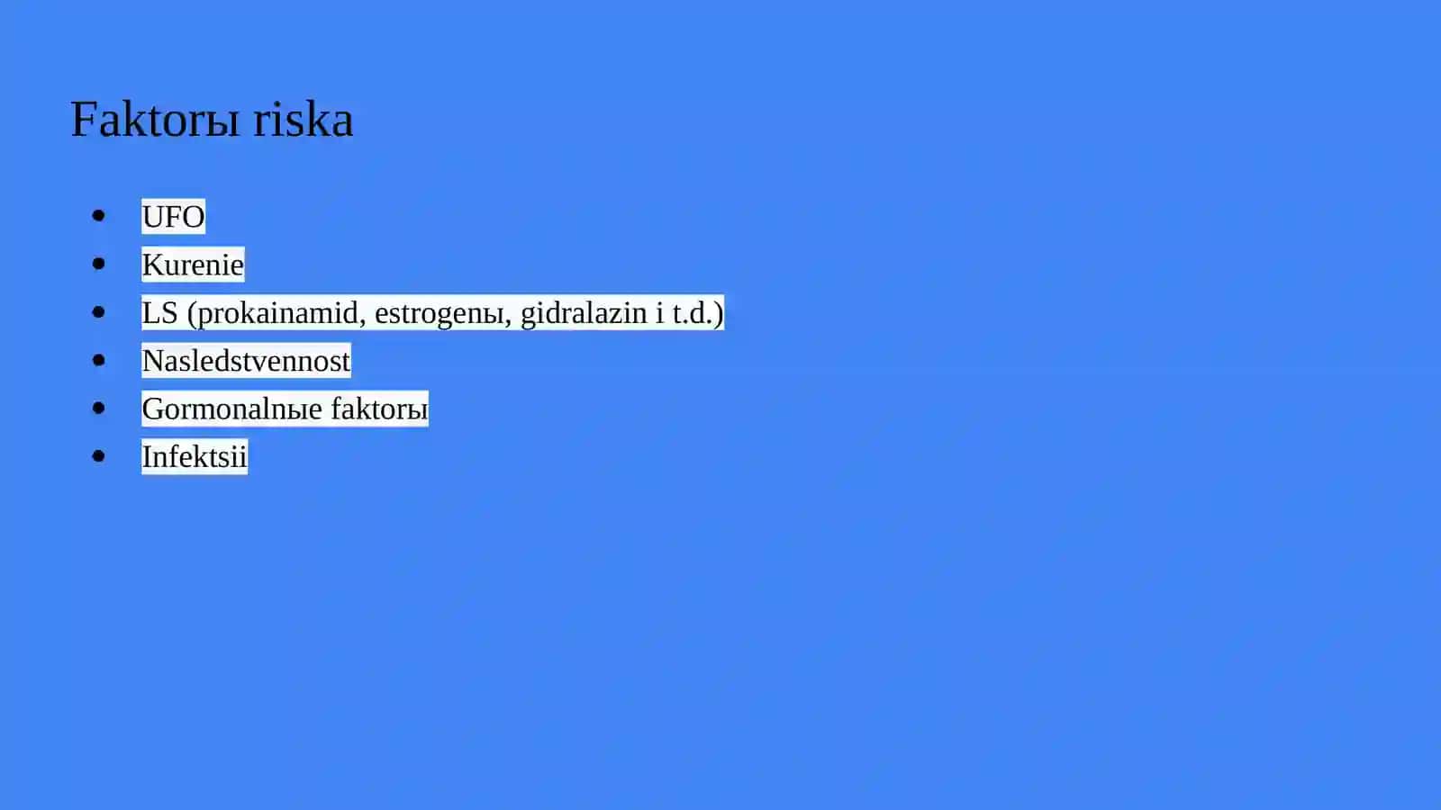 Tizimli qizil yugurik kasalligi (1-variant) 3