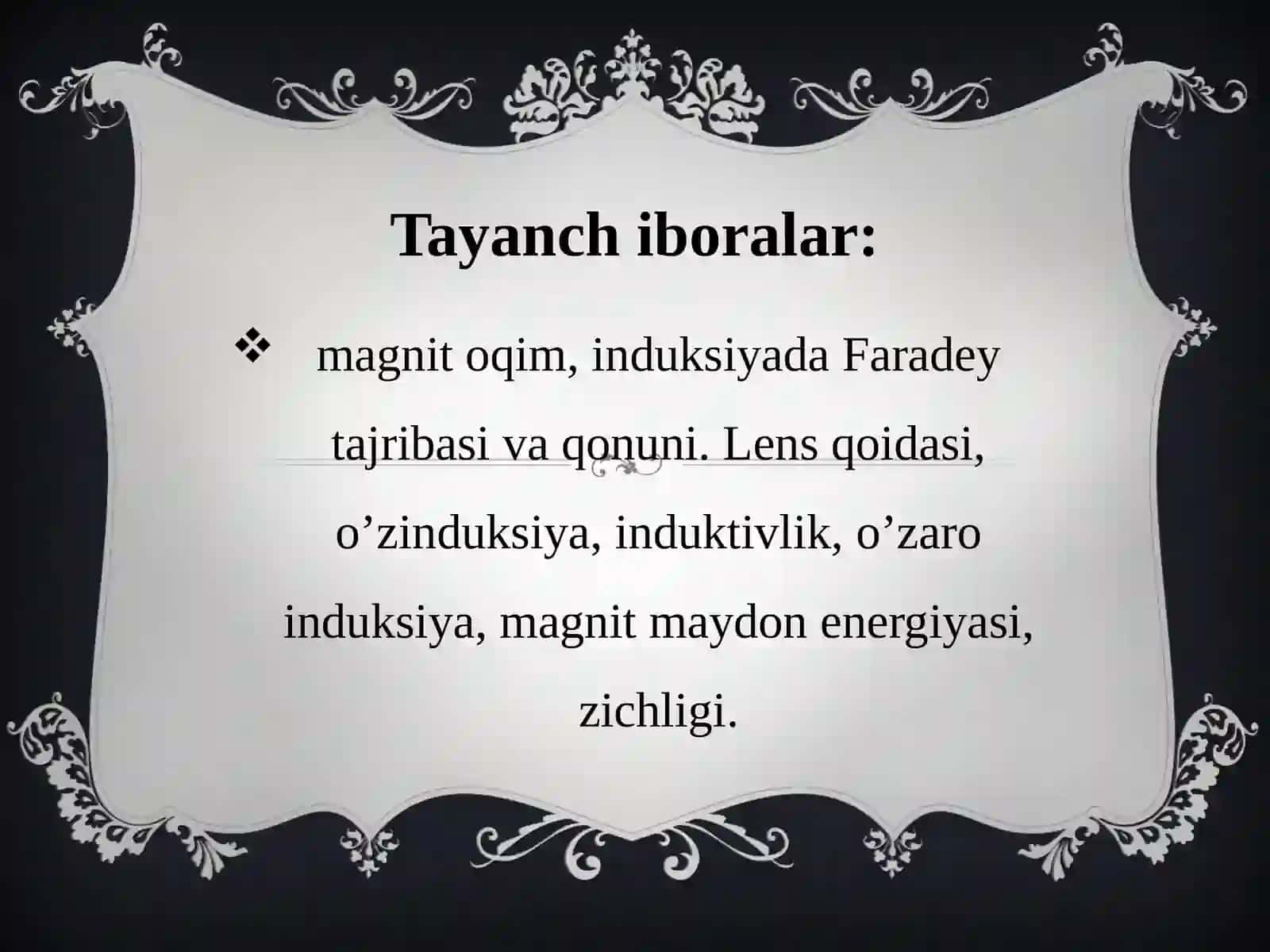 10-sinf Fizika Elektromagnit induksiya hodisasini o'rganish dars taqdimoti 3