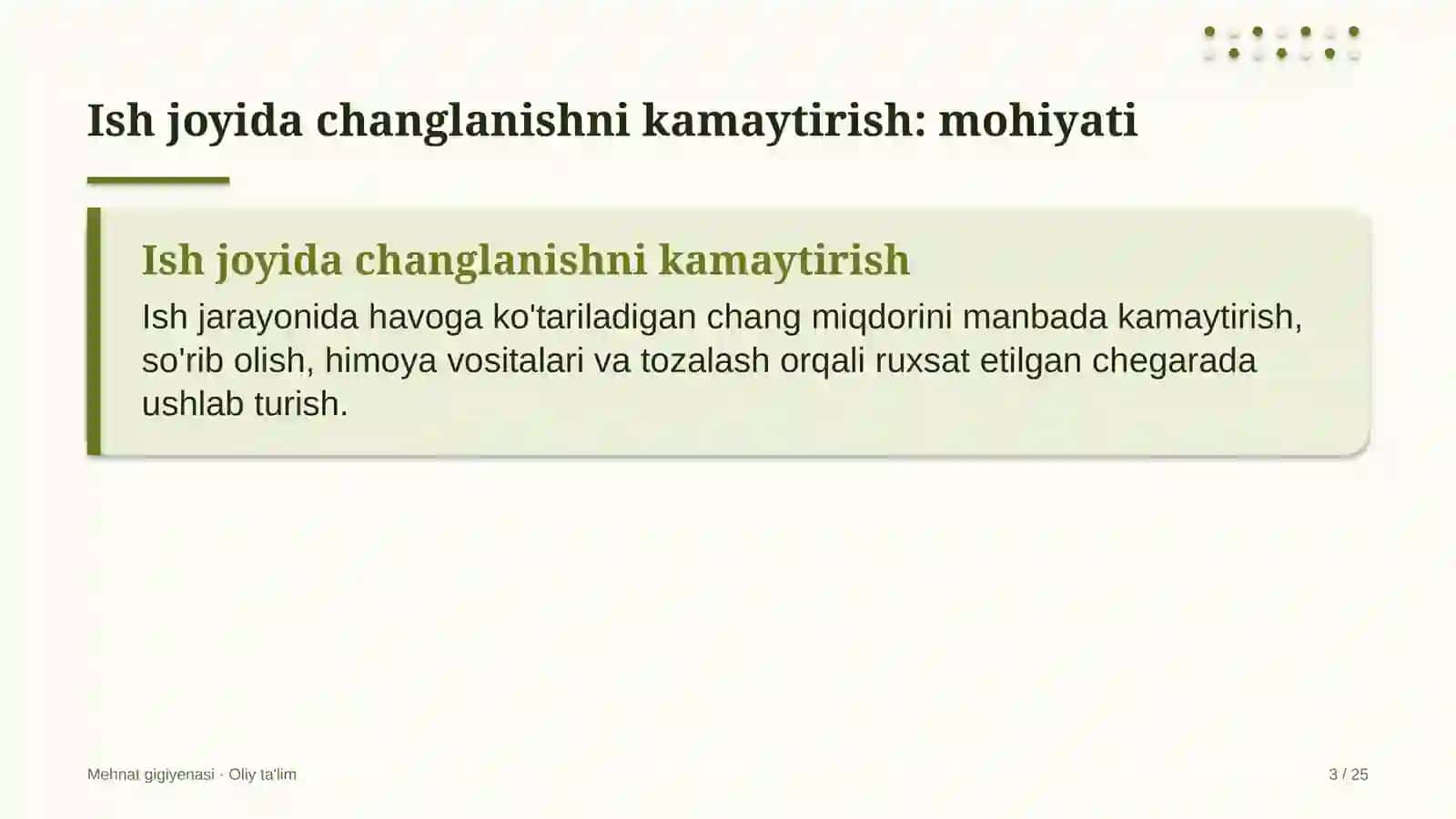 mashinasozlik korxonalarida ish joyida changlanishni kamaytirish 8789 3