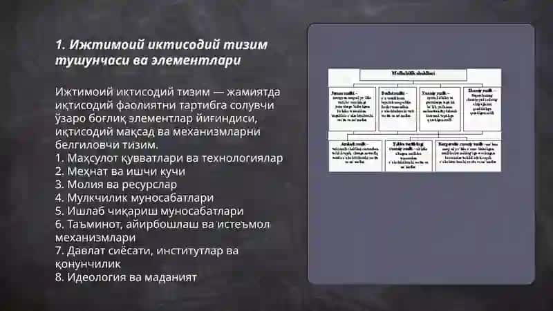 Ижтимоий иктисодий тизимлари ва мулкчилик муносабатлари 3