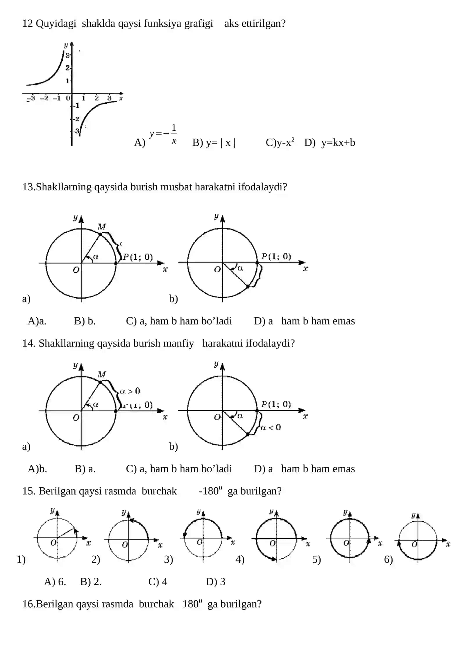 9-sinf uchun test 3