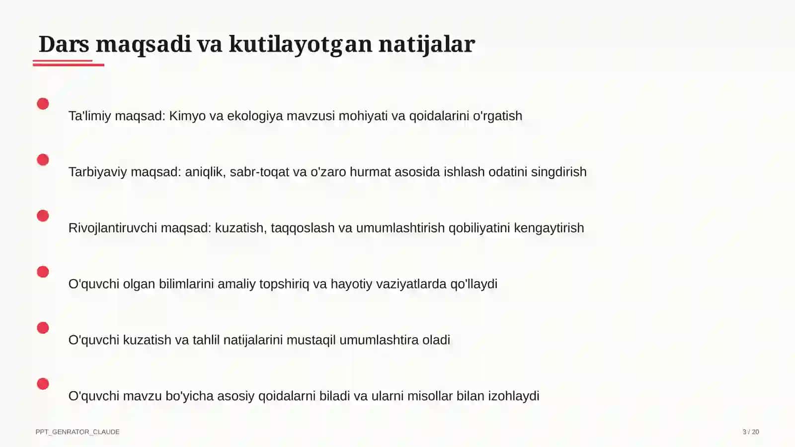Kimyo va ekologiya (11-sinf) 3