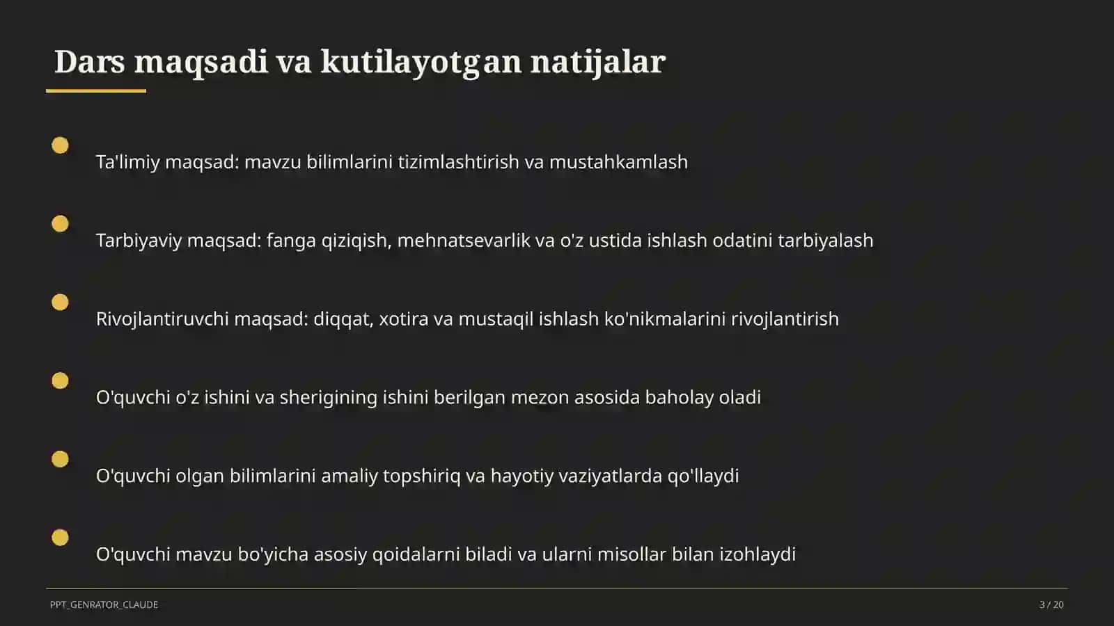 Job interview and career vocabulary (11-sinf) 3