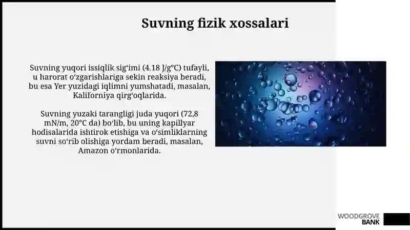 Suvning fizik xossalari 3