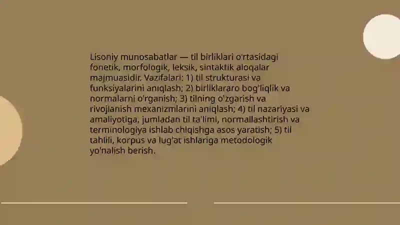 Lisoniy munosabatlar 3