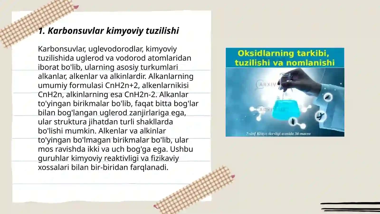 Karbonsuvlar.Monosaxaridlar tuzilishi va xossalari.Di-, gomo-va geteropolisaxaridlar tuzilishi va hossalari 3