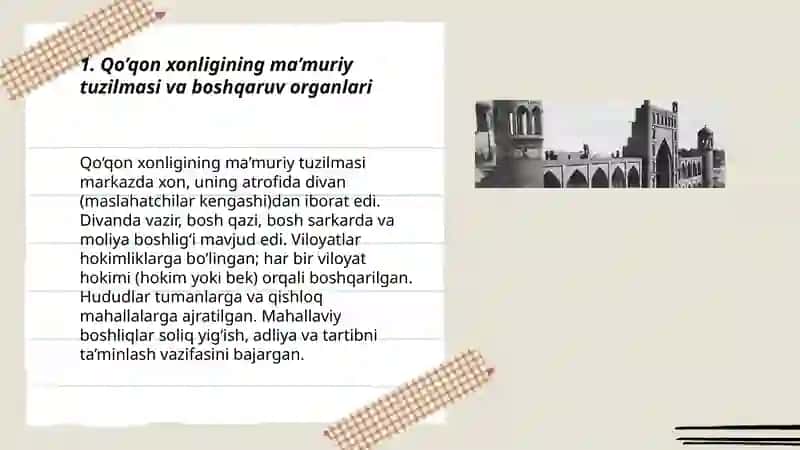 Qo’qon xonligining ma’muriy hududiy bo’linishi 3